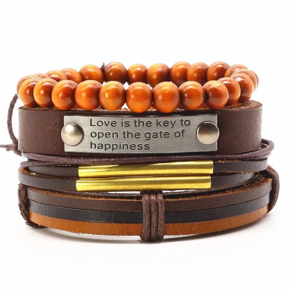 New Fashion 4pcs/set Vintage Handmade Bracelet